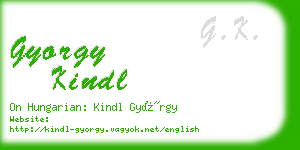 gyorgy kindl business card